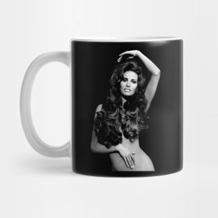 Raquel Welch grayscale style pop Mug